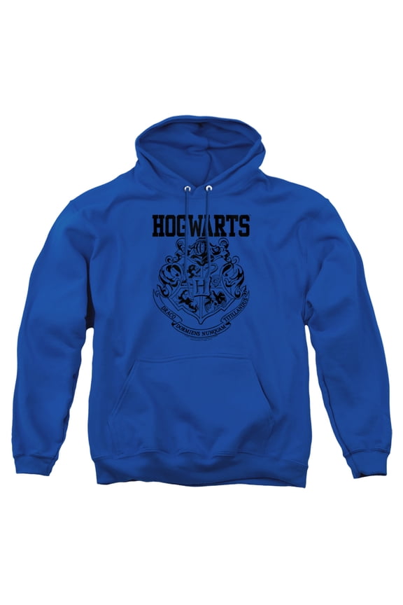 Hogwarts Athletic Unisex Adult Pull-Over Heather Hoodie, Small, Royal