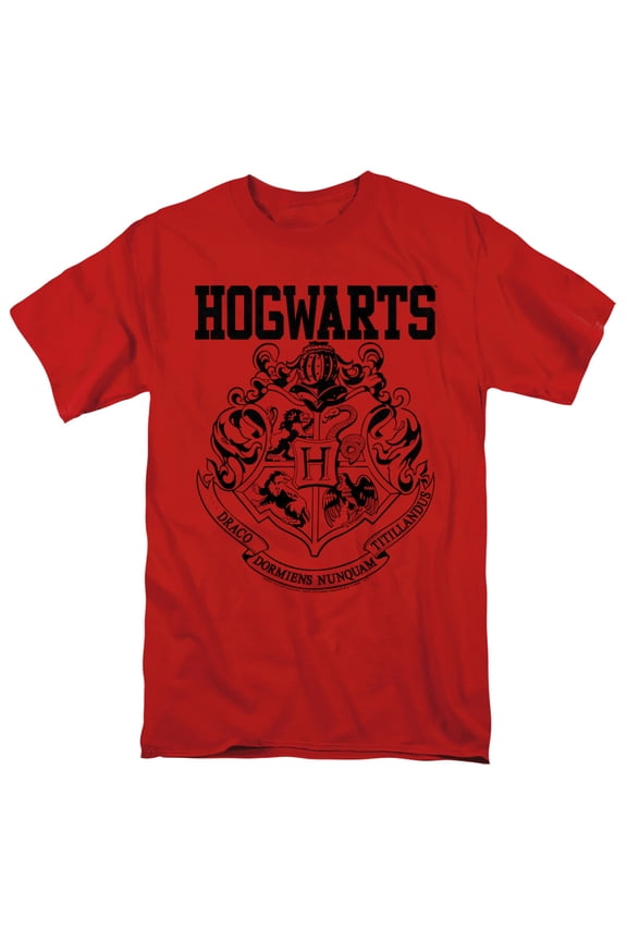 Hogwarts Athletic Unisex Adult T Shirt, Red, Medium