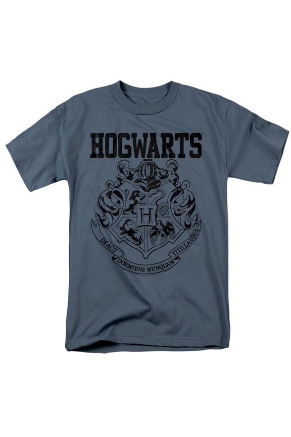 Hogwarts Athletic Unisex Adult T Shirt, Slate, 2X-Large