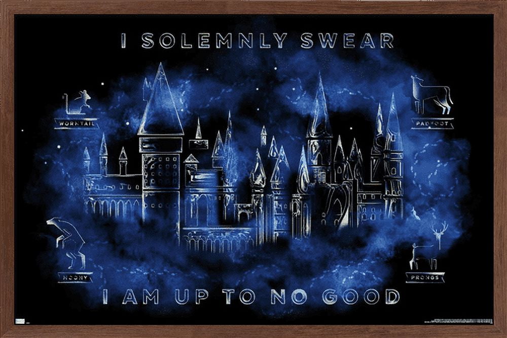 Harry Potter - Hogwarts Castle Magic Wall Poster, 22.375" x 34", Framed