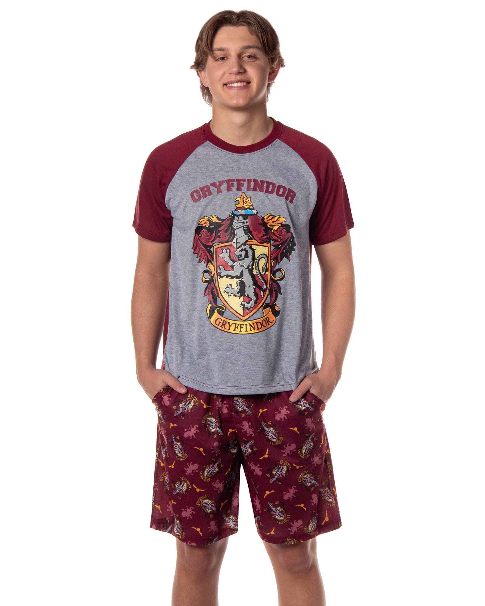 Harry Potter Hogwarts Castle Men's House Crest 2 Piece