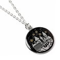 thumbnail image 1 of Harry Potter Hogwarts Castle Silver Plated Pendant Necklace, 1 of 4