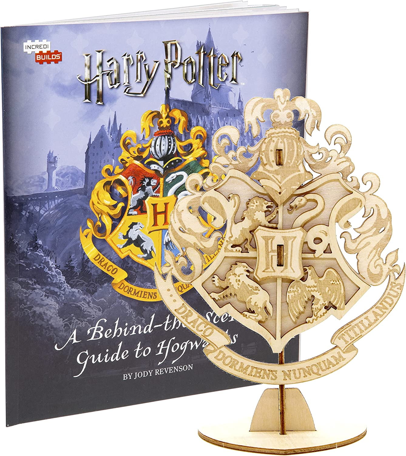 Harry Potter Hogwarts Crest 3D Wood Puzzle & Model Figure Kit (7 Pcs) -  Build & Paint Your Own 3-D Book Movie Toy - Holiday Educational Gift for  Kids & Adults, No