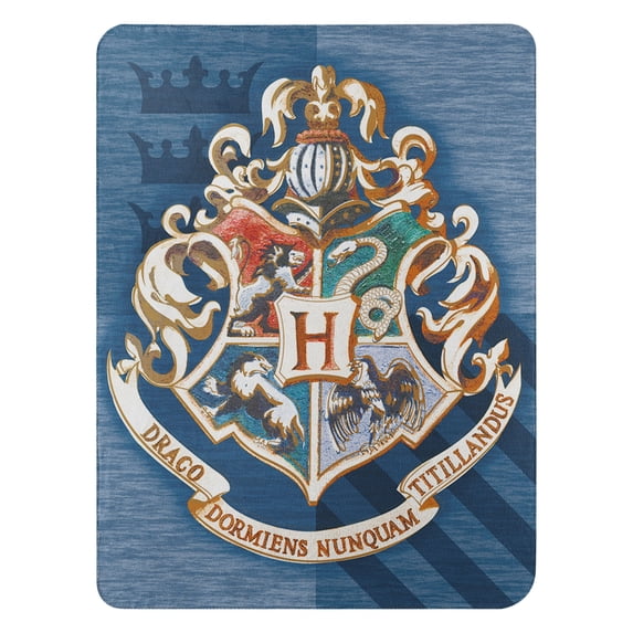 Harry Potter Hogwarts Crest Fleece Throw, Polyester, 46 x 60 in.