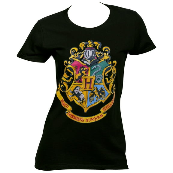 Harry Potter Hogwarts Crest Juniors T-Shirt-Large