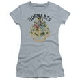 thumbnail image 1 of Harry Potter - Hogwarts Crest - Juniors Teen Girls Cap Sleeve Shirt - Small, 1 of 2