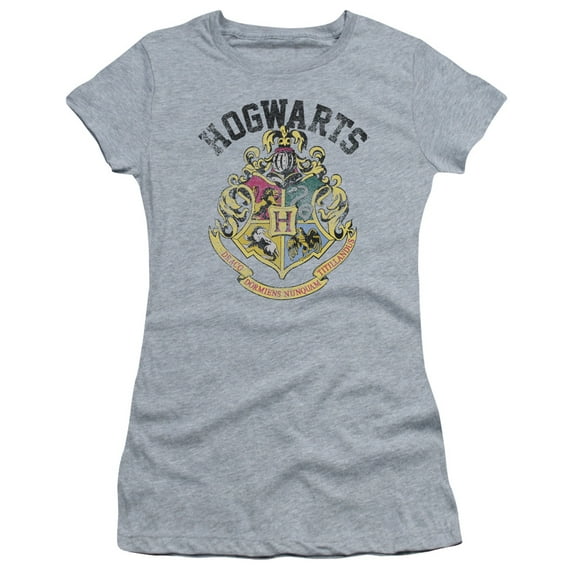 Harry Potter - Hogwarts Crest - Juniors Teen Girls Cap Sleeve Shirt - X-Large