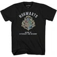 thumbnail image 1 of Harry Potter Hogwarts Crest Logo 'School of Witchcraft and Wizardry' Kids / Youth Boys & Girls T-Shirt, Black Tee, Large, 1 of 1