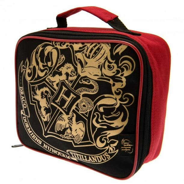Harry Potter Hogwarts Crest Lunch Bag Black Gold One Size