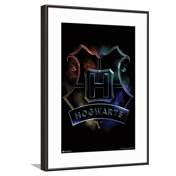 Harry Potter - Hogwarts Crest Magic Canvas Wall Poster, 14.725" x 22.375"