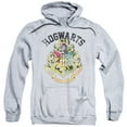 thumbnail image 1 of Men's Harry Potter Hogwarts Crest Hooded Sweatshirt Small Athletic Heather, 1 of 2