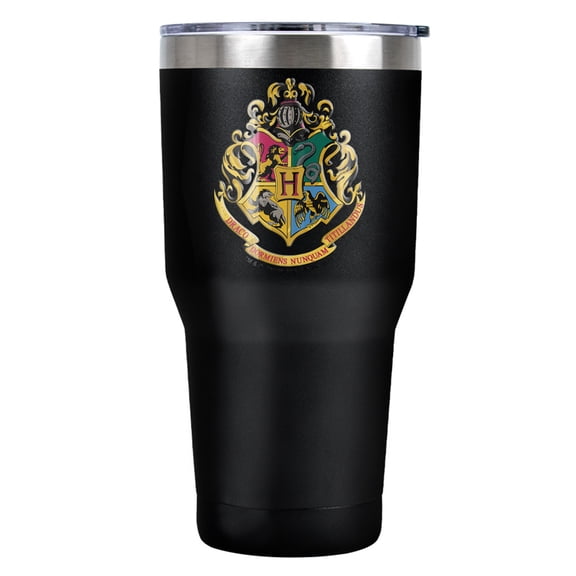 Harry Potter Hogwarts Crest Stainless Steel Tumbler 30 oz Coffee Travel Cup, Vacuum Insulated & Double Wall with Leakproof Sliding Lid
