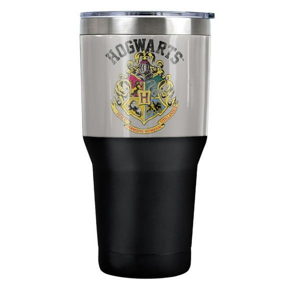 Harry Potter Hogwarts Crest Stainless Steel Tumbler 30 oz Coffee Travel Cup, Vacuum Insulated & Double Wall with Leakproof Sliding Lid