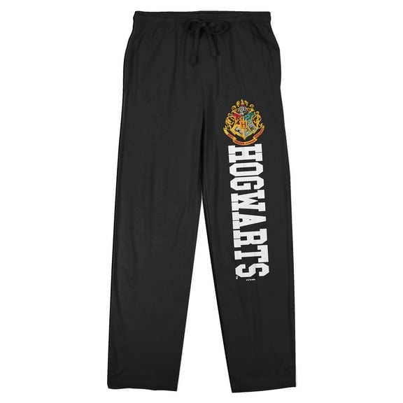 Harry Potter Hogwarts Crest Women's Black Sleep Pajama Pants-Medium