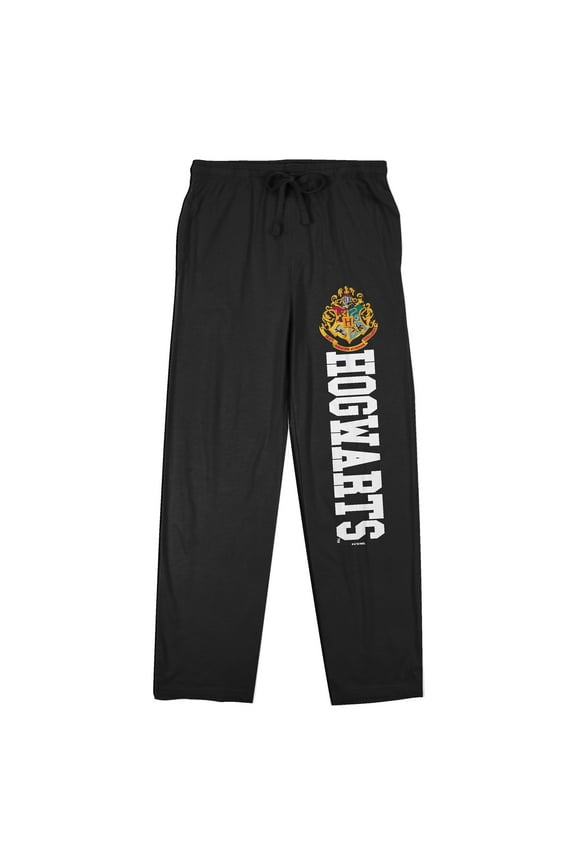 Harry Potter Hogwarts Crest Women's Black Sleep Pajama Pants-Small