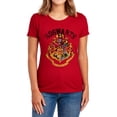 thumbnail image 1 of Harry Potter Hogwarts Crest Women's T Shirt, Red, Small, 1 of 6