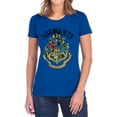 thumbnail image 1 of Harry Potter Hogwarts Crest Women's T Shirt, Royal, Large, 1 of 6