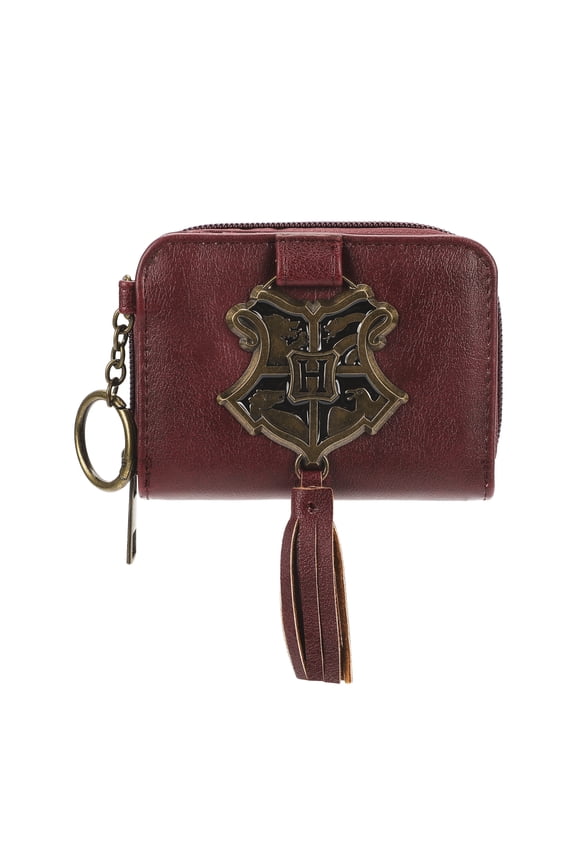 Harry Potter Hogwarts Crest with PU Tassel and Foil Zip Around Women's Wallet