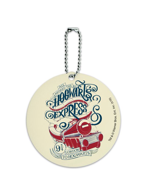Harry Potter Hogwarts Express Round Luggage ID Tag Card Suitcase Carry-On