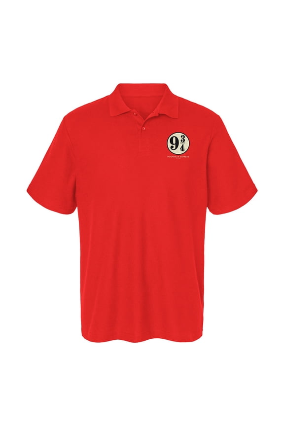 Hogwarts Express Tickets Cotton Polo Shirt, Red, 3X-Large