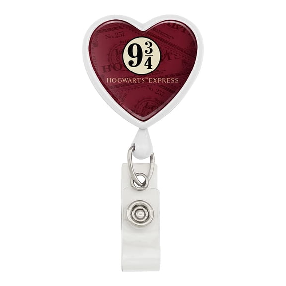 Harry Potter Hogwarts Express Tickets Heart Lanyard Retractable Reel Badge ID Card Holder