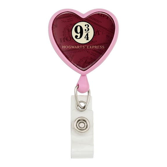 Harry Potter Hogwarts Express Tickets Heart Lanyard Retractable Reel Badge ID Card Holder