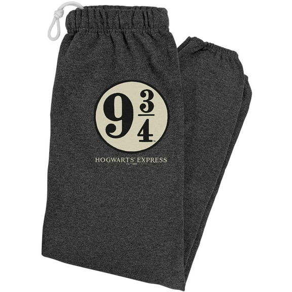 Harry Potter Hogwarts Express Tickets Unisex Jogger Sweatpants for Men and Women, Charcoal Heather, Large