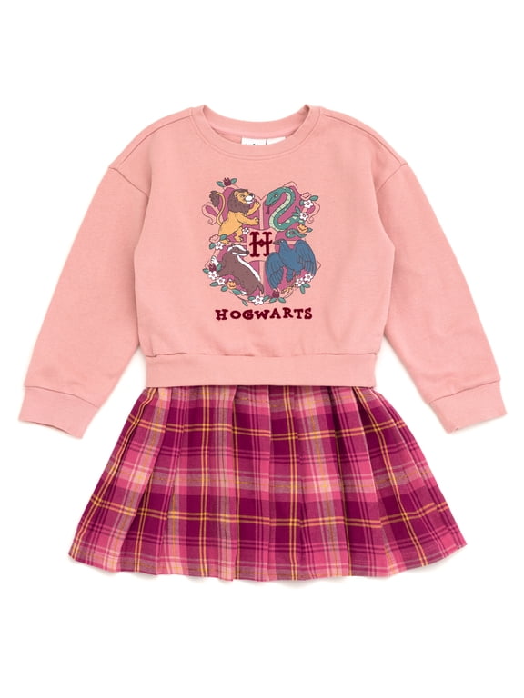 Hogwarts Fleece Flannel Oversized Dress Plaid Toddler to Big Kid