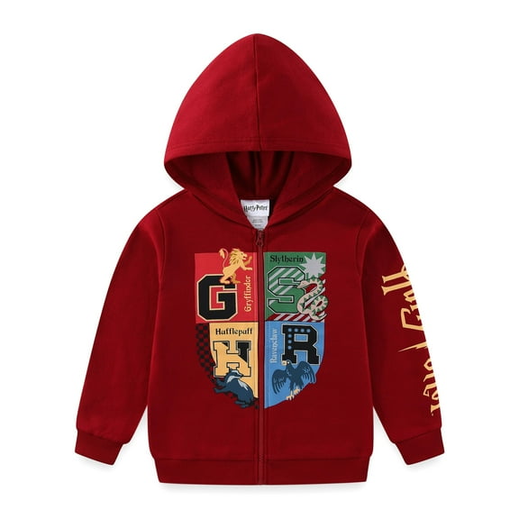 Harry Potter Hogwarts Fleece Zip Up Hoodie (Girls), Sizes 4-10