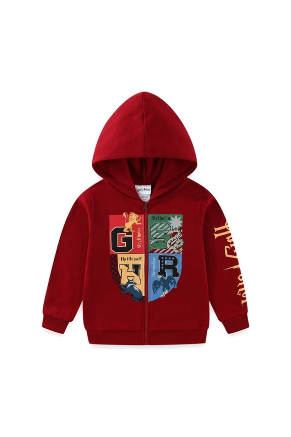 Hogwarts Fleece Zip Up Hoodie (Girls), Sizes 4-10