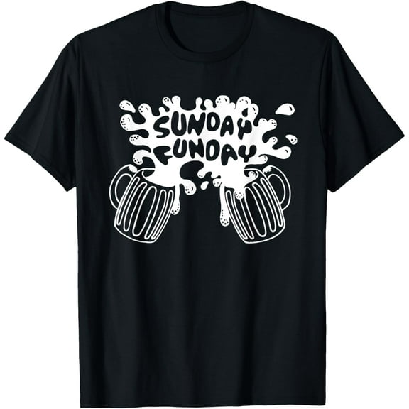Playful Comfort Tee - Sunday Funday T Shirt - Funny Men's Drinking Beer T-Shirt