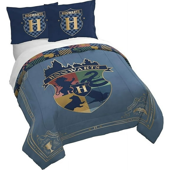 Harry Potter Hogwarts Grandeur 3 Piece Full Size Duvet Cover & Shams Set