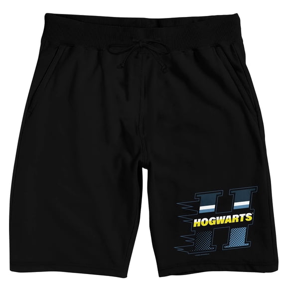 Harry Potter Hogwarts H Men's Black Sleep Pajama Shorts-Small
