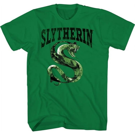 Harry Potter Hogwarts House Slytherin Snake Animal Logo Graphic Short Sleeves Green T-Shirt for Youth / Kids Boys & Girls, X-Small
