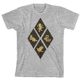 thumbnail image 1 of Harry Potter Hogwarts Houses Diamond Boy's Athletic Heather T-shirt-Medium, 1 of 2