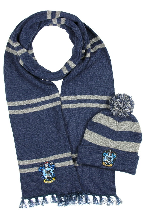 Harry Potter Hogwarts Houses Knit Scarf & Pom Beanie Set