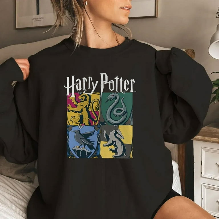 Harry Potter Hogwarts Houses Vintage Collage Sweat Shirt Walmart