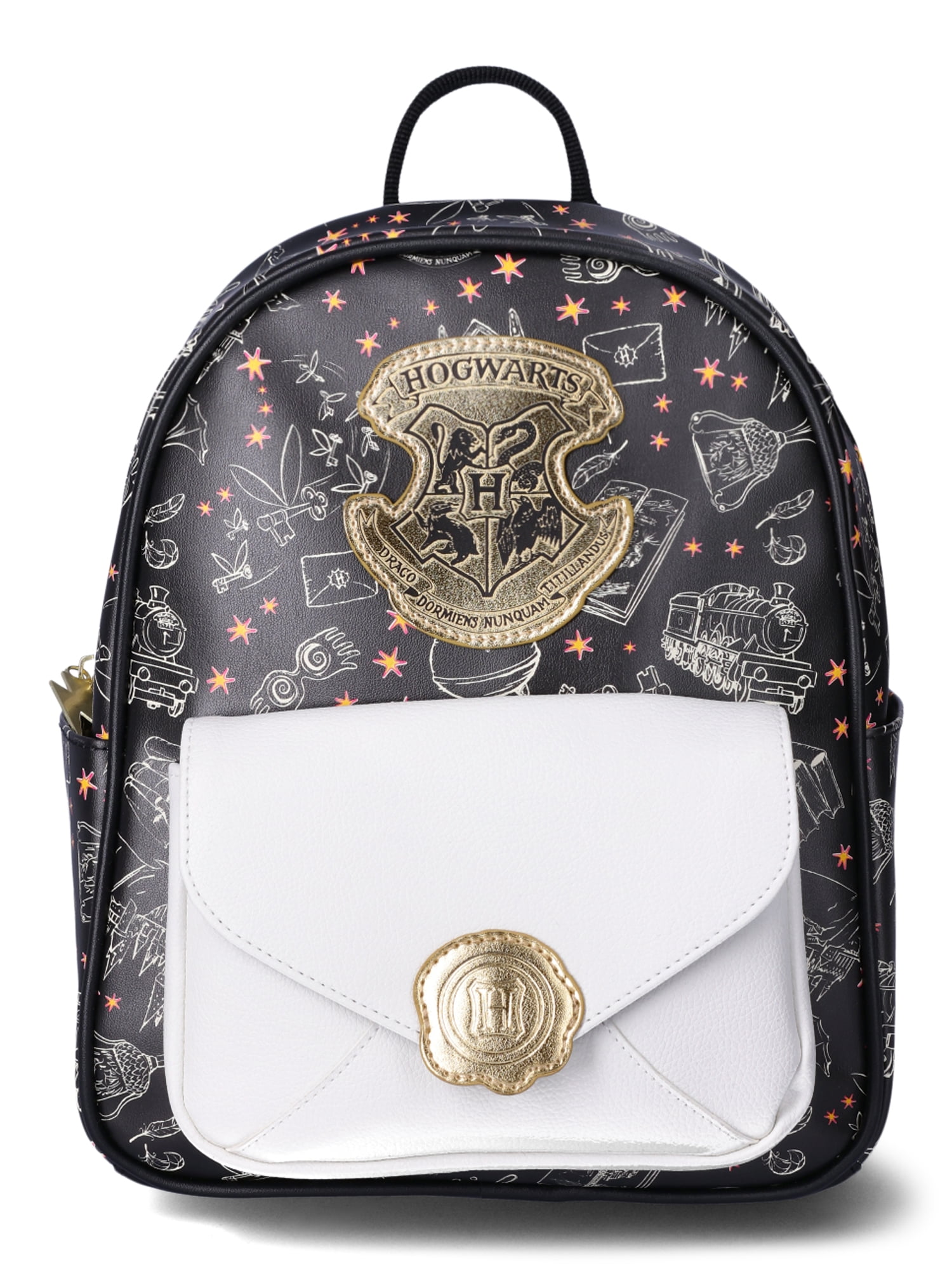 harry potter hogwarts mini backpack Crest Plaid Pattern Finished with gold foil Harry Potter Hogwarts Letter Women's