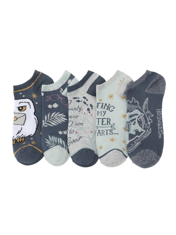 Harry Potter Hogwarts Letter Women's 5-Pair Ankle Socks-OSFA