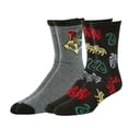 thumbnail image 1 of Harry Potter Hogwarts Logo Charcoal Crew Socks 2 Pack, 1 of 1