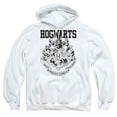 thumbnail image 1 of Harry Potter Hogwarts Logo Pull-Over Hoodie Sweatshirt & Stickers (Small) White, 1 of 5