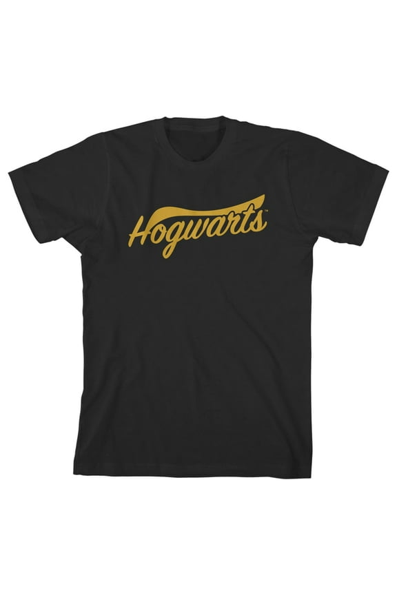 Harry Potter Hogwarts Logo Toddler Boy's Black T-shirt-2T