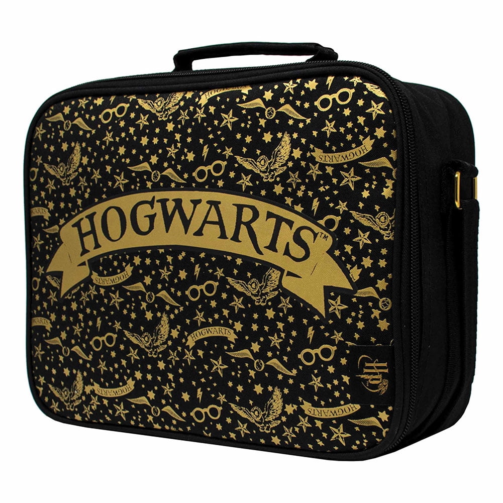 Harry Potter Hogwarts Lunch Bag With Gold Pattern Walmart