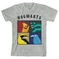 thumbnail image 1 of Harry Potter Hogwarts Mascot Art Youth Athletic Heather T-shirt-XL, 1 of 2