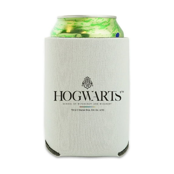 Harry Potter Hogwarts Modern Logo Can Cooler - Drink Sleeve Hugger Collapsible Insulator - Beverage Insulated Holder