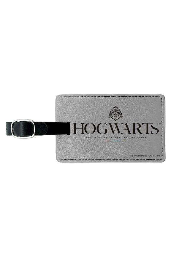 Harry Potter Hogwarts Modern Logo Rectangle Leather Luggage Card Suitcase Carry-On ID Tag