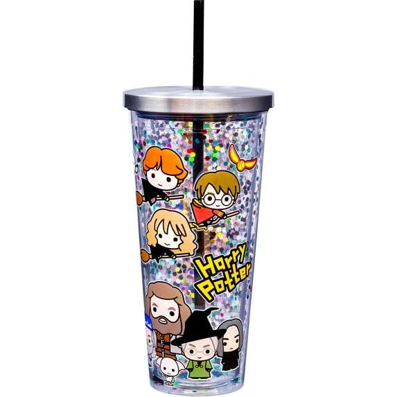 HOGWARTS CREST GLITTER CUP