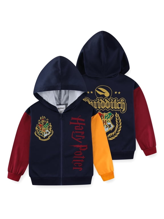 Hogwarts Quidditch Full Zip Up Hoodie (Boys), Sizes 4-10