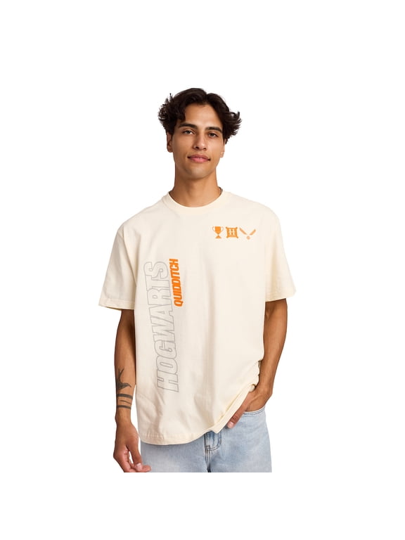 Harry Potter Hogwarts Quidditch Men's Tofu Crew Neck Short Sleeve T-shirt-Medium