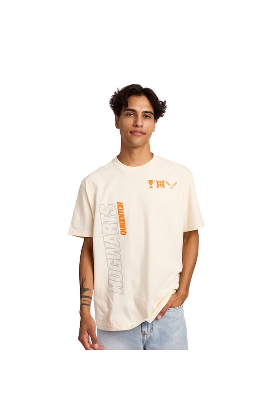 Harry Potter Hogwarts Quidditch Men's Tofu Crew Neck Short Sleeve T-shirt-XL